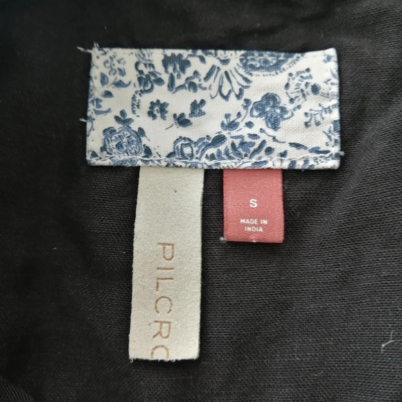 Anthropologie Pilcro Ruffled Placket Linen Blend Button Up Shirt Small - Picture 13 of 16